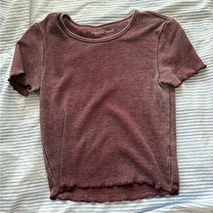 American Eagle Outfitters Maroon Knit Top